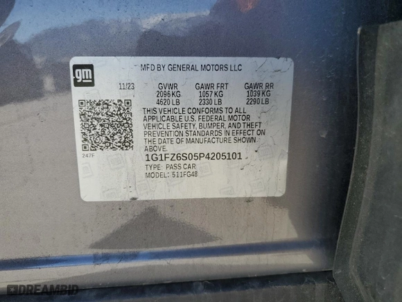 2023 Chevrolet Bolt EUV Premier with VIN 1G1FZ6S05P4205101, listed as a Copart auction lot 50880205 with 12,947 mi miles and Salvage Title. Bid and sale history available at carsss.com. Image 13.