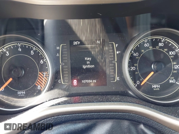 2015 Jeep Cherokee North with VIN 1C4PJMCS4FW792918, listed as a IAAI auction lot 41748651 with 107,034 mi miles. Bid and sale history available at carsss.com. Image 7.