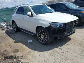 2021 Mercedes-Benz GLE 350 with VIN 4JGFB4KB4MA395175, listed as a IAAI auction lot 41971071 with 44,734 mi miles and . Bid and sale history available at DreamBid. Image 1.