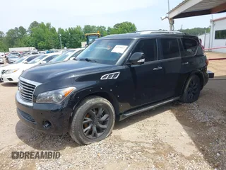 2012 Infiniti QX56 7-passenger with VIN JN8AZ2NEXC9015233, listed as a IAAI auction lot 42228817 with 110,020 mi miles and . Bid and sale history available at DreamBid. Image 19.