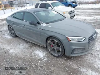 2019 Audi S5 Sportback Premium Plus z VIN WAUB4CF50KA005100, wystawiony jako IAAI lot #41391667 z przebiegiem 105 829 mil mil oraz . Historia ofert i sprzedaży dostępna na DreamBid. Obrazek 1.