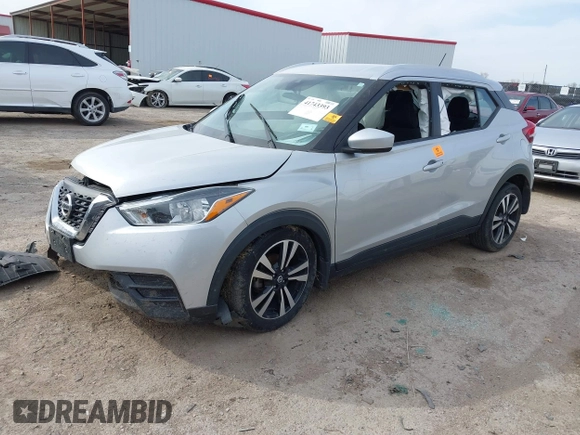 2020 Nissan Kicks SV with VIN 3N1CP5CV1LL506511, listed as a IAAI auction lot 41743393 with 59,869 mi miles. Bid and sale history available at carsss.com. Image 2.