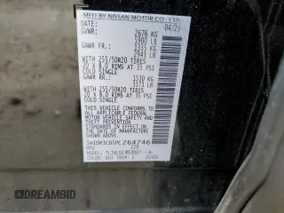 2023 Nissan Pathfinder SL with VIN 5N1DR3CD5PC264746, listed as a Copart auction lot 47818735 with 31,627 mi miles and Salvage title. Bid and sale history available at DreamBid. Image 14.