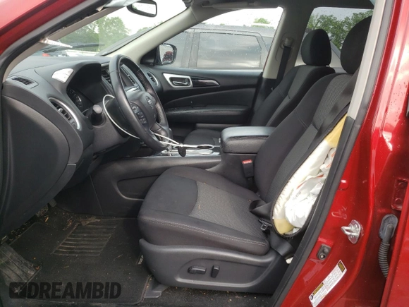 2019 Nissan Pathfinder SV z VIN 5N1DR2MNXKC592996, wystawiony jako Copart lot #54601215 z przebiegiem 63 041 mil mil oraz Szkoda całkowita • Salvage title. Historia ofert i sprzedaży dostępna na DreamBid. Obrazek 7.