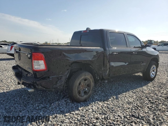 2019 Ram 1500 Big Horn with VIN 1C6SRFFT3KN650053, listed as a Copart auction lot 63852325 with 62,247 mi miles and Salvage title. Bid and sale history available at DreamBid. Image 3.