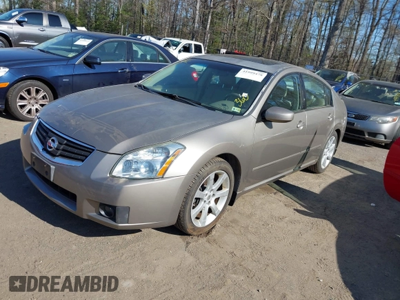 2007 Nissan Maxima 3.5 SE with VIN 1N4BA41E47C854298, listed as a IAAI auction lot 41999478 with 104,508 mi miles. Bid and sale history available at carsss.com. Image 2.