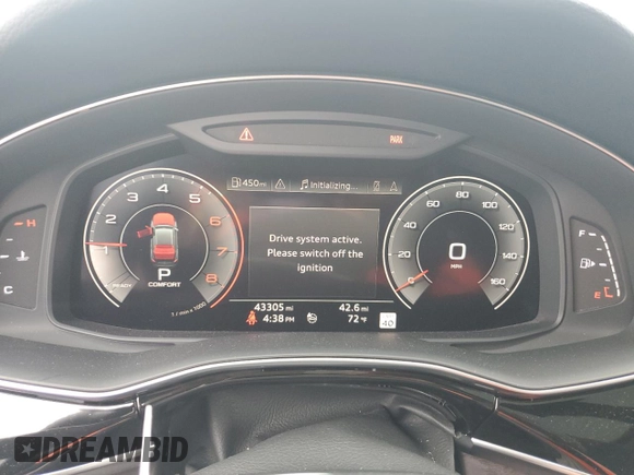 2019 Audi Q8 Premium Plus with VIN WA1EVAF16KD020627, listed as a Copart auction lot 59046315 with 43,305 mi miles and Salvage title. Bid and sale history available at DreamBid. Image 9.