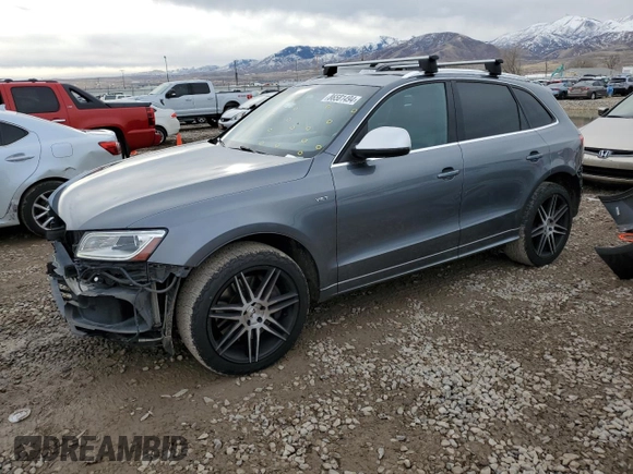 2014 Audi SQ5 Premium Plus z VIN WA1CGAFP0EA011899, wystawiony jako Copart lot #86581494 z przebiegiem 144 559 mil mil oraz Szkoda całkowita • Salvage title. Historia ofert i sprzedaży dostępna na DreamBid. Obrazek 1.
