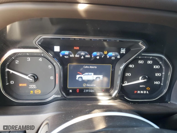2022 GMC Sierra 1500 Limited SLT with VIN 3GTU9DED0NG112827, listed as a Copart auction lot 82260554 with 23,936 mi miles and Clean Title. Bid and sale history available at carsss.com. Image 9.