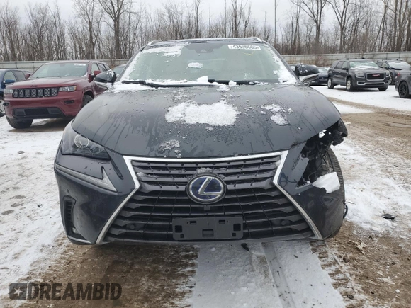 2020 Lexus NX with VIN JTJGJRDZ4L2140115, listed as a Copart auction lot 43695605 with 57,146 mi miles and Salvage Title. Bid and sale history available at carsss.com. Image 5.