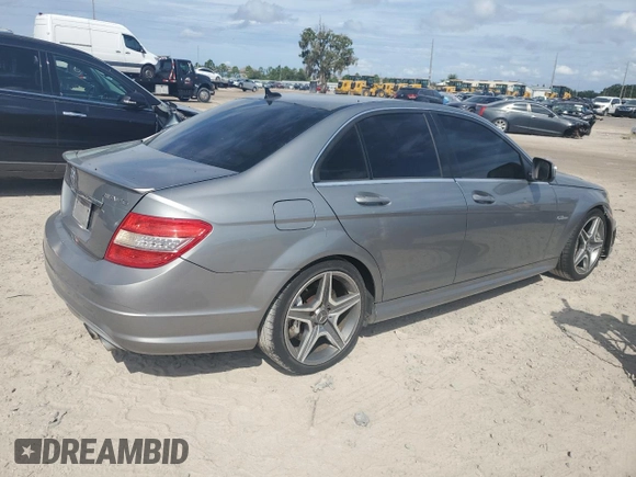 2009 Mercedes-Benz C 63 AMG with VIN WDDGF77XX9F217502, listed as a Copart auction lot 72750794 with 188,025 mi miles and Salvage Title. Bid and sale history available at DreamBid. Image 3.
