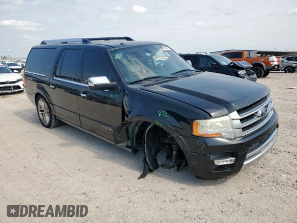 2015 Ford Expedition Max Platinum with VIN 1FMJK1LT5FEF24973, listed as a Copart auction lot 57998415 with 252,476 mi miles and Salvage title. Bid and sale history available at DreamBid. Image 4.