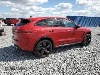 2023 Jaguar F-Pace SVR with VIN SADCZ2EEXPA708753, listed as a Copart auction lot 53111765 with 51,378 mi miles and Salvage Title. Bid and sale history available at DreamBid. Image 3.