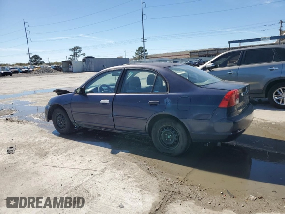 2003 Honda Civic LX with VIN 2HGES16593H615060, listed as a Copart auction lot 49705415 with Not Provided miles and Salvage Title. Bid and sale history available at carsss.com. Image 2.
