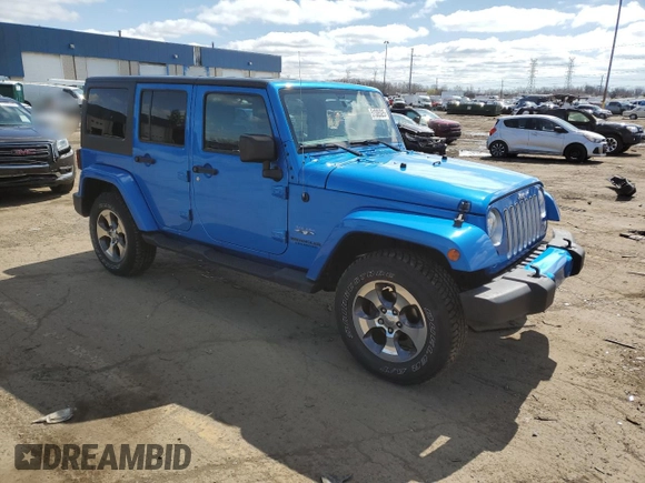 2016 Jeep Wrangler Unlimited 75th Anniversary with VIN 1C4BJWEG7GL172663, listed as a Copart auction lot 51305325 with 67,273 mi miles and Salvage Title. Bid and sale history available at carsss.com. Image 4.