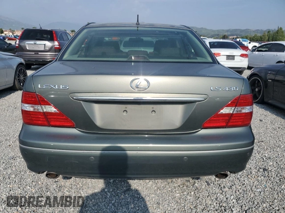 2004 Lexus LS 430 with VIN JTHBN36F340165164, listed as a Copart auction lot 55508685 with 135,321 mi miles and Clean Title. Bid and sale history available at DreamBid. Image 6.
