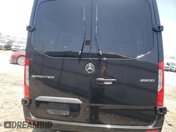 2023 Mercedes-Benz Sprinter Passenger with VIN W1Z4NGHY6PT142701, listed as a Copart auction lot 55005784 with Not Provided miles and Salvage Title. Bid and sale history available at carsss.com. Image 10.