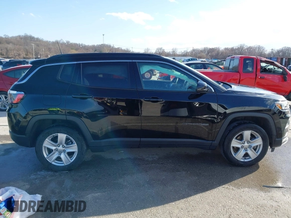 2022 Jeep Compass Latitude with VIN 3C4NJDBB9NT210065, listed as a IAAI auction lot 41744663 with 38,763 mi miles and . Bid and sale history available at DreamBid. Image 13.