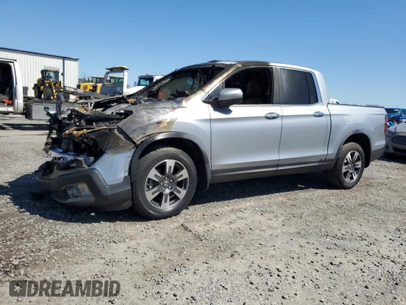 2019 Honda Ridgeline RTL-E with VIN 5FPYK3F77KB015092, listed as a Copart auction lot 48459345 with Not provided miles and Salvage title. Bid and sale history available at DreamBid. Image 1.