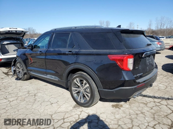 2020 Ford Explorer Platinum with VIN 1FM5K8HCXLGA26156, listed as a Copart auction lot 88987085 with 21,261 mi miles and Salvage Title. Bid and sale history available at carsss.com. Image 2.