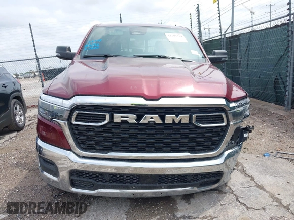 2025 Ram 1500 Big Horn with VIN 1C6SRFFP0SN583236, listed as a IAAI auction lot 42109324 with 18,621 mi miles. Bid and sale history available at carsss.com. Image 12.