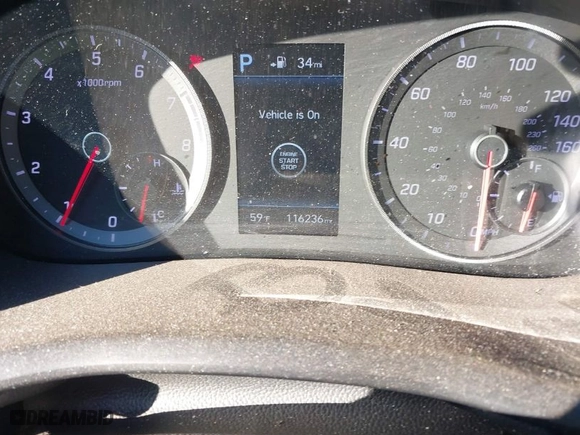 2019 Hyundai Sonata Sport with VIN 5NPE34AFXKH736229, listed as a IAAI auction lot 41355059 with 116,236 mi miles. Bid and sale history available at carsss.com. Image 7.