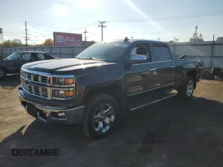 2015 Chevrolet Silverado 1500 LTZ with VIN 3GCUKSEC4FG165614, listed as a Copart auction lot 76800604 with 94,666 mi miles and Salvage Title. Bid and sale history available at carsss.com. Image 1.