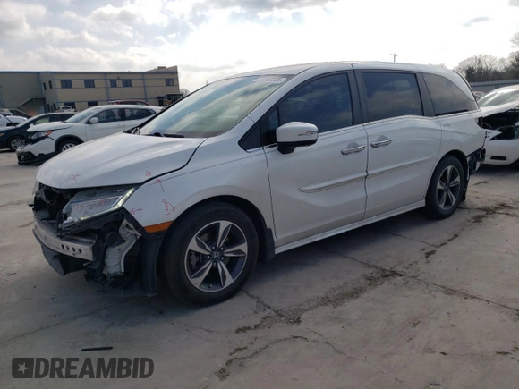 2020 Honda Odyssey Touring z VIN 5FNRL6H8XLB008222, wystawiony jako Copart lot #48782205 z przebiegiem 152 088 mil mil oraz Szkoda całkowita • Salvage title. Historia ofert i sprzedaży dostępna na DreamBid. Obrazek 1.
