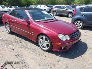 2008 Mercedes-Benz CLK 550 with VIN WDBTK72F48T099058, listed as a IAAI auction lot 42039321 with 83,328 mi miles and . Bid and sale history available at DreamBid. Image 1.