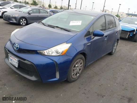 2015 Toyota Prius v Two with VIN JTDZN3EU7FJ029780, listed as a IAAI auction lot 41837874 with 166,977 mi miles. Bid and sale history available at carsss.com. Image 18.