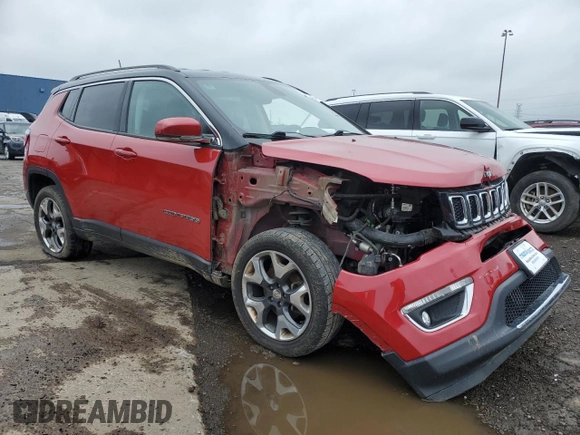 2018 Jeep Compass Limited with VIN 3C4NJDCB0JT397379, listed as a Copart auction lot 59751945 with Not provided miles and Salvage title. Bid and sale history available at DreamBid. Image 4.