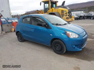 2015 Mitsubishi Mirage DE with VIN ML32A3HJ0FH060300, listed as a IAAI auction lot 41918985 with 132,784 mi miles. Bid and sale history available at carsss.com. Image 1.