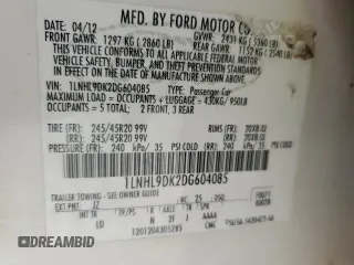2013 Lincoln MKS with VIN 1LNHL9DK2DG604085, listed as a Copart auction lot 60325385 with 172,808 mi miles and Salvage title. Bid and sale history available at DreamBid. Image 12.