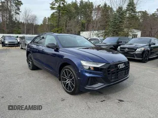 2020 Audi SQ8 z VIN WA1CWAF16LD026854, wystawiony jako Copart lot #57771555 z przebiegiem 115 543 mil mil oraz Tytuł czysty. Historia ofert i sprzedaży dostępna na DreamBid. Obrazek 1.