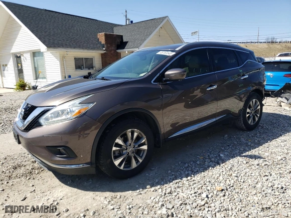 2016 Nissan Murano S with VIN 5N1AZ2MG6GN140205, listed as a Copart auction lot 48783545 with 117,499 mi miles and Salvage Title. Bid and sale history available at carsss.com. Image 1.