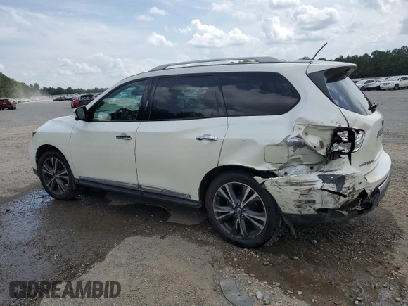 2018 Nissan Pathfinder S z VIN 5N1DR2MN9JC624870, wystawiony jako Copart lot #59740805 z przebiegiem 150 146 mil mil oraz Szkoda całkowita • Salvage title. Historia ofert i sprzedaży dostępna na DreamBid. Obrazek 2.