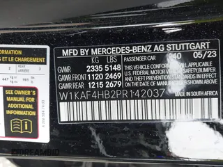 2023 Mercedes-Benz C 300 с VIN W1KAF4HB2PR142037, выставлен на аукционе IAAI как лот 42384836 с пробегом 24 155 миль миль и . История ставок и продаж доступна на DreamBid. Изображение 9.