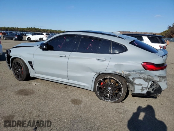 2024 BMW X4 M z VIN 5YM23EC01R9W18369, wystawiony jako Copart lot #82886254 z przebiegiem Nie podano mil oraz Szkoda całkowita • Salvage title. Historia ofert i sprzedaży dostępna na DreamBid. Obrazek 2.