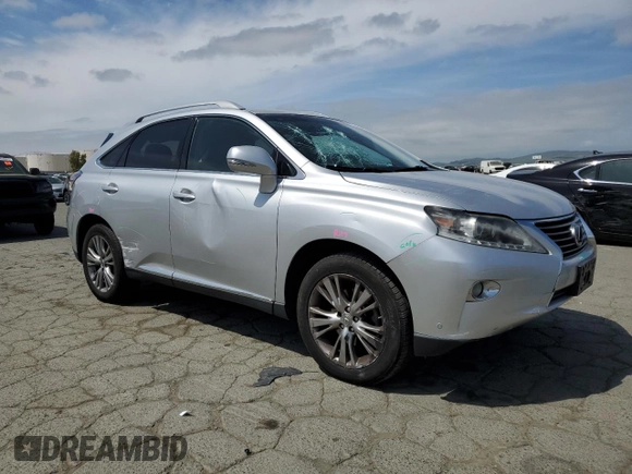 2013 Lexus RX 350 with VIN 2T2BK1BAXDC217383, listed as a Copart auction lot 52946935 with 112,867 mi miles and Salvage title. Bid and sale history available at DreamBid. Image 4.