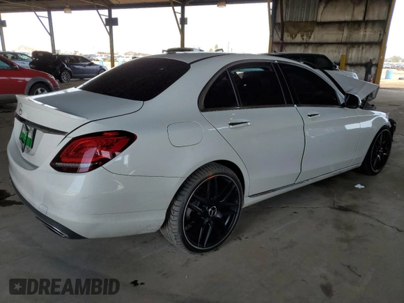 2019 Mercedes-Benz C 300 with VIN WDDWF8DB4KR462407, listed as a Copart auction lot 52336005 with 75,466 mi miles and Salvage Title. Bid and sale history available at DreamBid. Image 3.