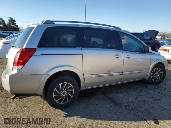 2006 Nissan Quest SL with VIN 5N1BV28U66N124536, listed as a Copart auction lot 79273664 with 0 mi miles and Salvage Title. Bid and sale history available at carsss.com. Image 3.