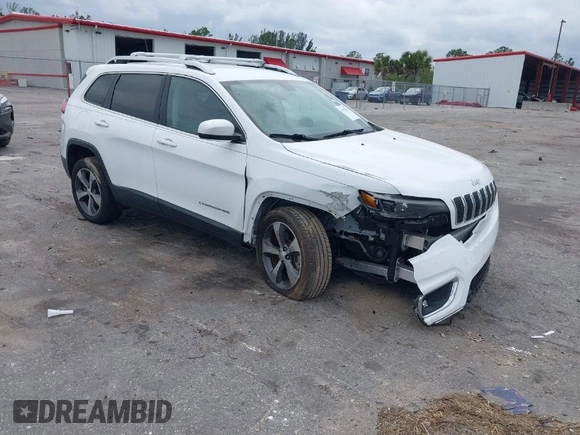 2019 Jeep Cherokee Limited with VIN 1C4PJLDB3KD346287, listed as a IAAI auction lot 41770053 with 75,172 mi miles and . Bid and sale history available at DreamBid. Image 1.