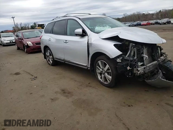 2014 Nissan Pathfinder Platinum with VIN 5N1AR2MM9EC707683, listed as a Copart auction lot 53801935 with 107,011 mi miles and Salvage Title. Bid and sale history available at carsss.com. Image 15.