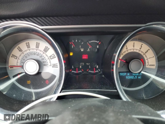 2010 Ford Mustang GT with VIN 1ZVBP8CH1A5141732, listed as a Copart auction lot 57885605 with 92,882 mi miles and Salvage title. Bid and sale history available at DreamBid. Image 9.