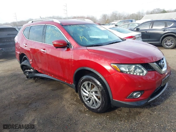 2015 Nissan Rogue SV with VIN 5N1AT2MV7FC883921, listed as a IAAI auction lot 41834687 with 137,768 mi miles. Bid and sale history available at carsss.com. Image 1.