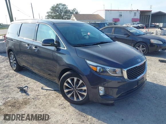 2015 Kia Sedona EX with VIN KNDMC5C13F6018556, listed as a IAAI auction lot 41491580 with 1 mi miles. Bid and sale history available at carsss.com. Image 1.