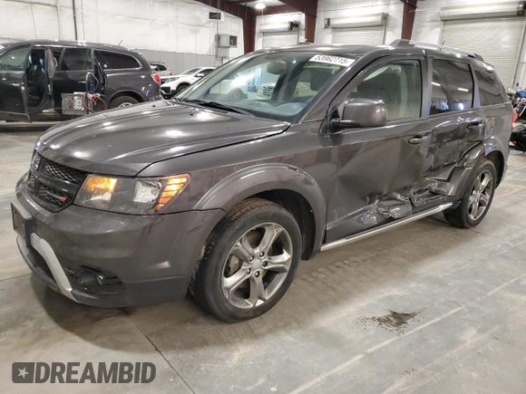 2016 Dodge Journey Crossroad with VIN 3C4PDCGG3GT187030, listed as a Copart auction lot 53962715 with 78,188 mi miles and Salvage title. Bid and sale history available at DreamBid. Image 1.