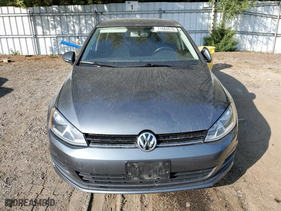2016 Volkswagen Golf TSI S w/Sunroof with VIN 3VW217AUXGM046634, listed as a Copart auction lot 71682614 with 130,034 mi miles and Salvage Title. Bid and sale history available at carsss.com. Image 5.