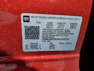 2025 Chevrolet Blazer RS with VIN 3GNKBERS3SS103775, listed as a Copart auction lot 61497805 with 16,242 mi miles and Salvage title. Bid and sale history available at DreamBid. Image 14.