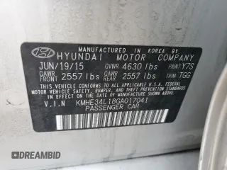 2016 Hyundai Sonata Hybrid Limited with VIN KMHE34L18GA017041, listed as a Copart auction lot 47488955 with 119,415 mi miles and Salvage Title. Bid and sale history available at carsss.com. Image 12.